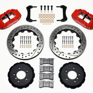 Wilwood Narrow Superlite 6R Front Hat Kit 13.06in Drilled Red E36 BMW M3
