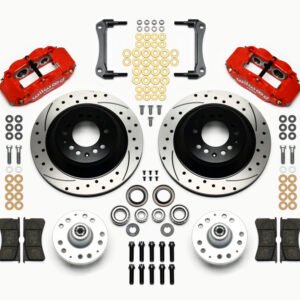 Wilwood Narrow Superlite 6R Front Hub & 1PC Rtr Kit 12.88in Drilled -Red 70-78 Camaro