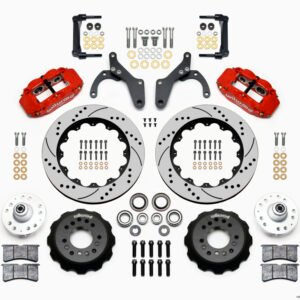 Wilwood Narrow Superlite 6R Front Hub Kit 14.00in Drill Red 59-64 Chevy Impala / 63-64 Corvette