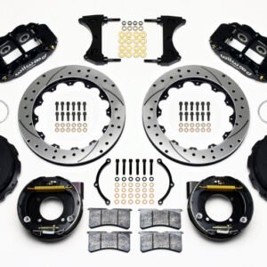 Wilwood Narrow Superlite 4R Rear P-Brk Kit 12.88in Drilled Chevy 12 Bolt w/ C-Clips