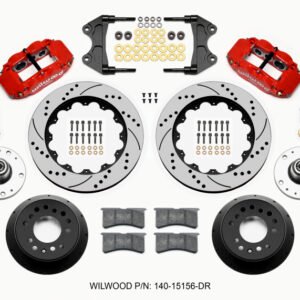Wilwood Narrow Superlite 6R Front Hub Kit 14.00in Drill Red WWE ProSpindle (5x4.75in 5x5.00in Hub)