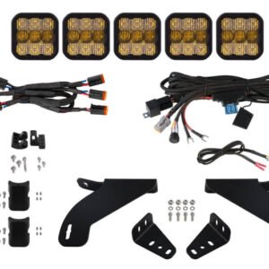 Diode Dynamics 21-22 Ford F-150 SS5 Grille CrossLink Lightbar Kit- Yellow Pro Combo