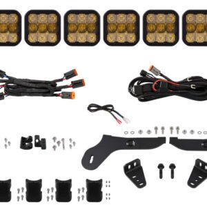 Diode Dynamics 17-20 Ford Raptor SS5 Grille CrossLink Lightbar Kit - Sport Yellow Combo