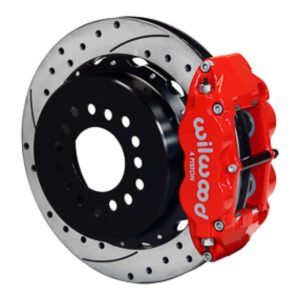 Wilwood Narrow Superlite 4R Rear Kit 14in Drilled Red G-Body W/ 2.62in Axle Offset