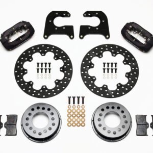 Wilwood Forged Dynalite Rear Drag Kit Drilled Rotor Mopar/Dana 2.50in Off w/Snap Ring Bearing