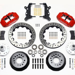 Wilwood Narrow Superlite 6R Front Hub Kit 12.88in Drill Red 60-68 Ford / Mercury Full Size / Galaxie