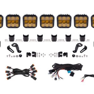 Diode Dynamics Bronco SS5 Pro CrossLink Windshield - Yellow Combo Lightbar Kit