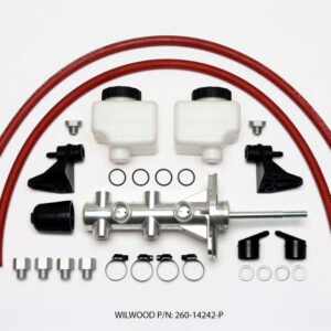 Wilwood Tandem Remote Master Cylinder - 15/16in Bore Ball Burnished