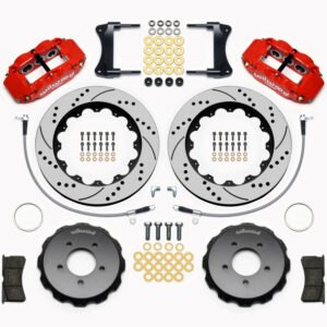 Wilwood Narrow Superlite 6R Front Hat Kit 14.00in Drill Red 2005-Up Mazda Miata w/ Lines