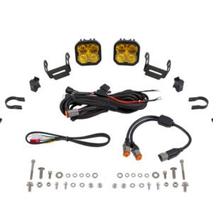 Diode Dynamics SS3 LED Bumper 1 1/2 In Roll Bar Kit Pro - Yellow Combo (Pair)