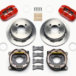 Wilwood Dynapro Low-Profile 11.00in P-Brake Kit - Red Ford 7.5in Rear 2.80 Offset - 4-Lug