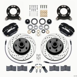 Wilwood Forged Dynalite-M Front Kit 11.30in 1 PC Rotor&Hub-Drill 70-73 Mustang Disc & Drum Spindle