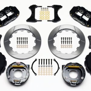 Wilwood Narrow Superlite 4R Rear P-Brk Kit 12.88in Chevy 12 Bolt w/ C-Clips Staggered mt