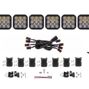 Diode Dynamics SS5 Sport Universal CrossLink 8-Pod Lightbar - White Driving