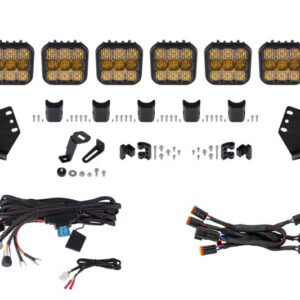 Diode Dynamics 20-Present Polaris RZR SS5 Pro CrossLink Roof - Yellow Combo Lightbar Kit